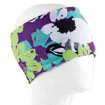 PURPLE FLOWER HALF SIZE BANDANA