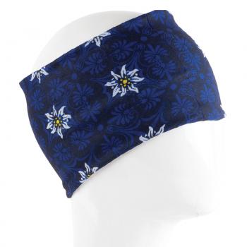 DARK BLUE FLOWERS HALF SIZE BANDANA