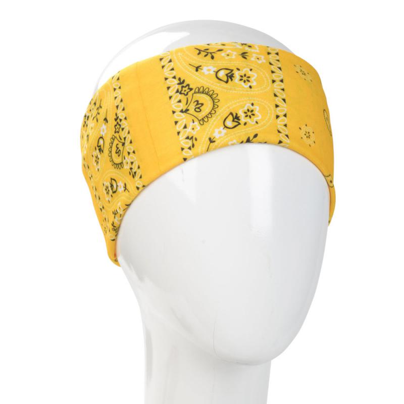 YELLOW PAISLEY FULL SIZE BANDANA