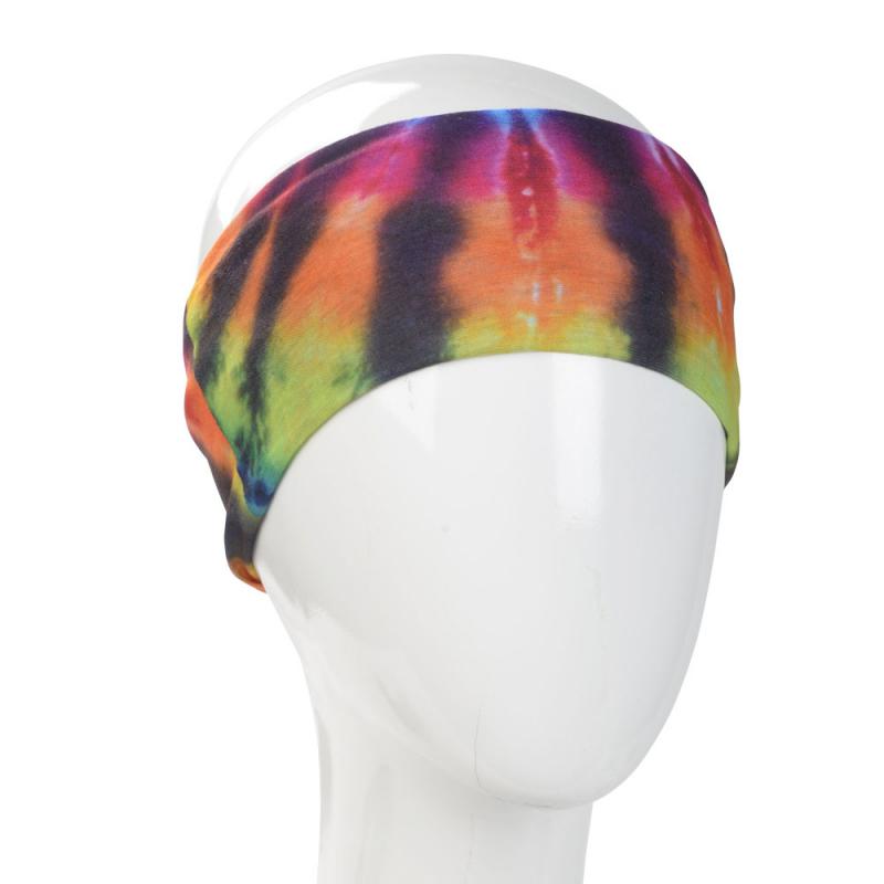 RAINBOW AND BLACK TIE DYE FULL SIZE BANDANA