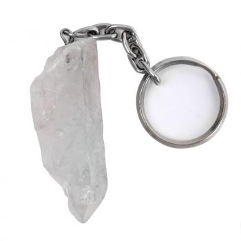 CLEAR QUARTZ KEYCHAIN -- EACH