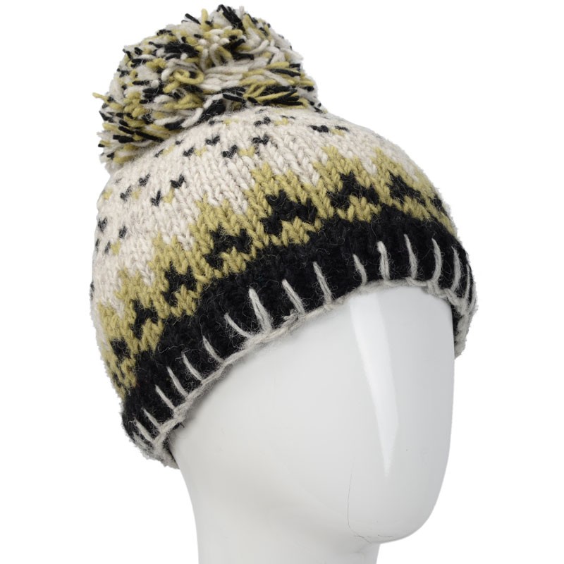 BLACK AND GRAY KIT BEANIE HAT