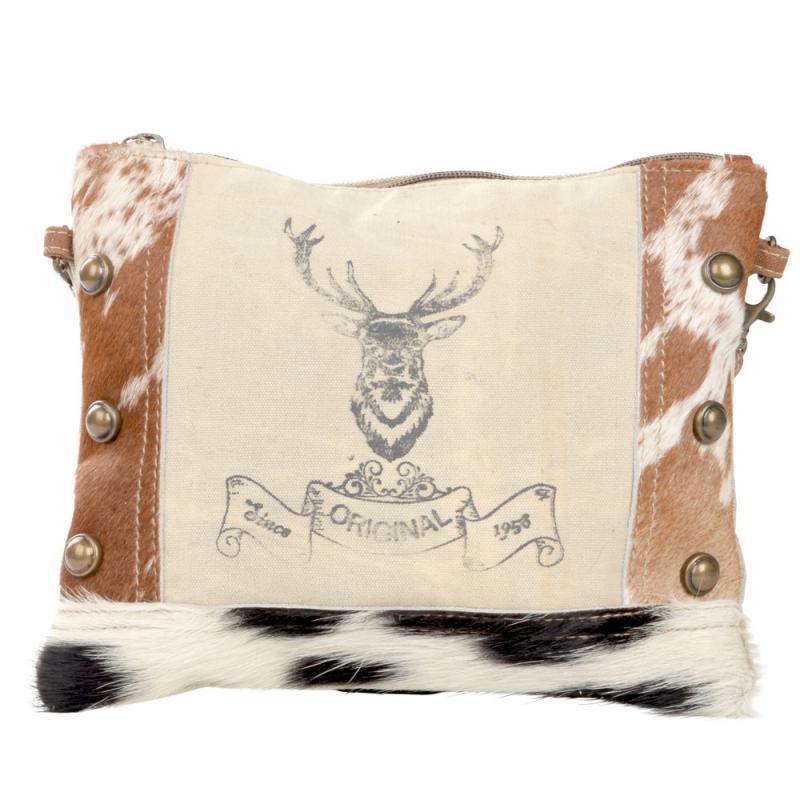 DEER ORIGINAL CROSSBODY BAG WITH COWHIDE