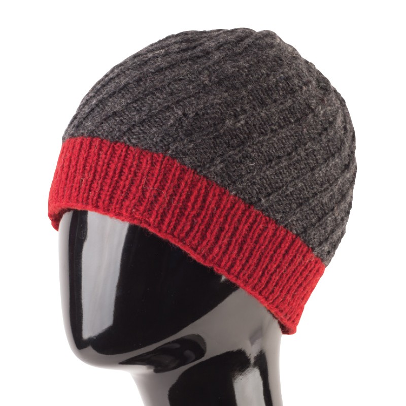 SOLID STRIPE KNIT HAT