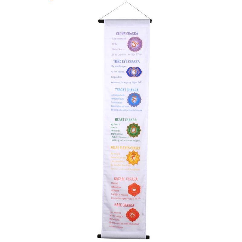 WHITE 7 CHAKRA BANNER