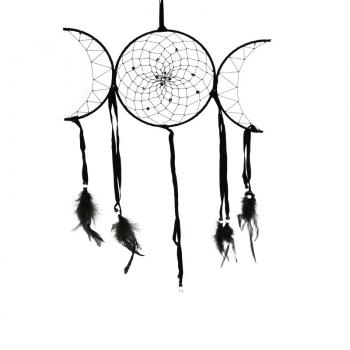 BLACK TRIPLE MOON DREAMCATCHER