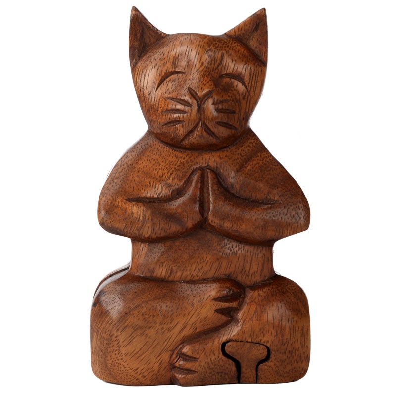 MEDITATING CAT PUZZLE BOX