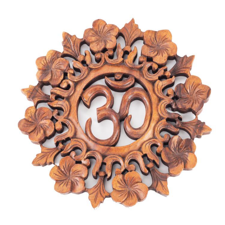 OM WOODEN PLAQUE