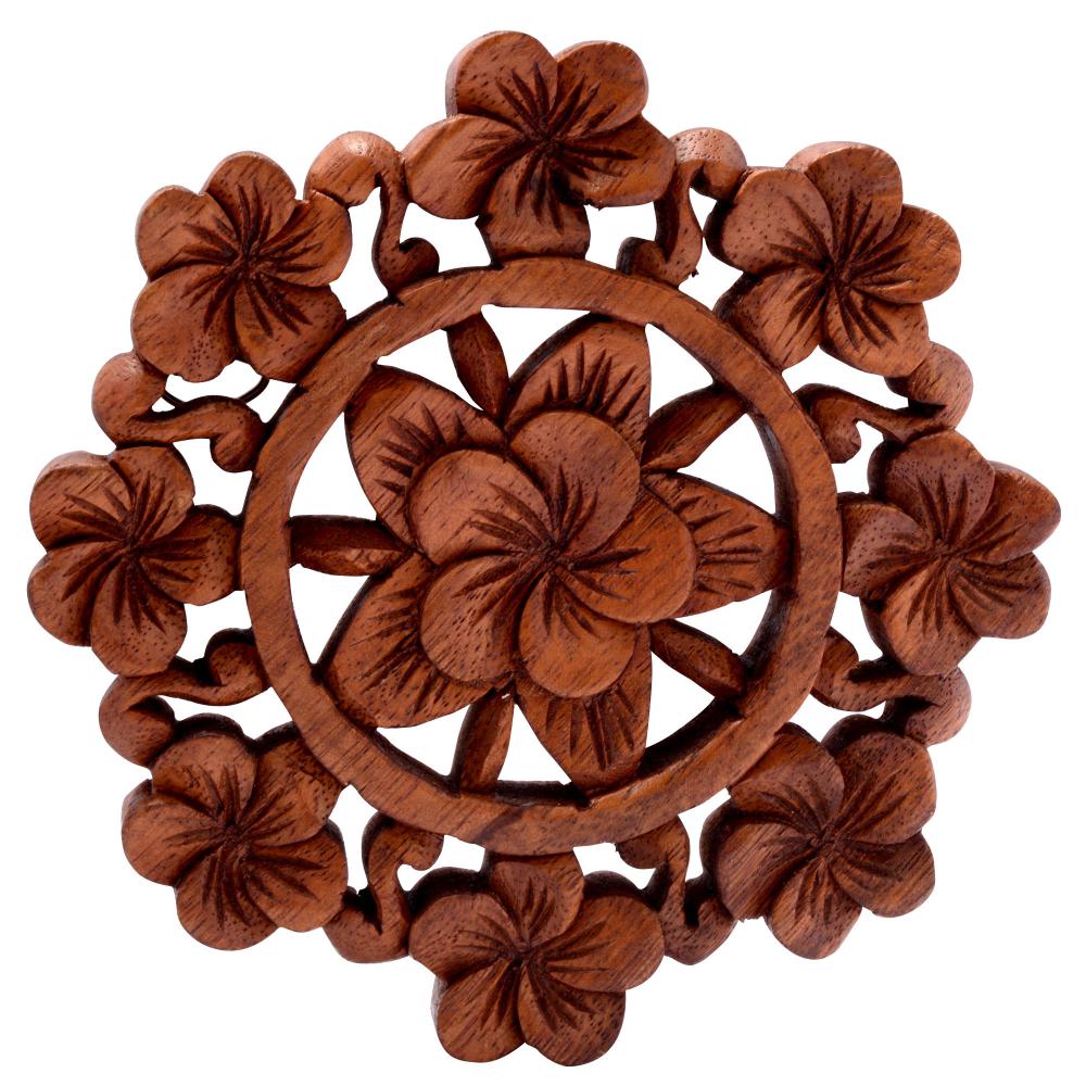 FLOWER WOODEN PLAQUE