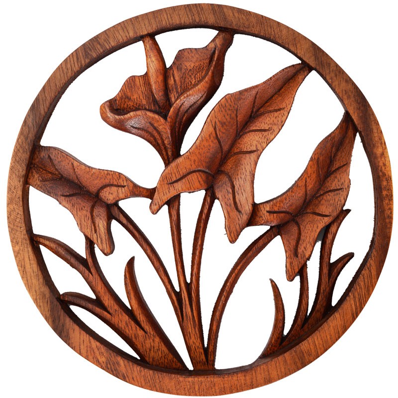 FLORAL WOOD PLAQUE