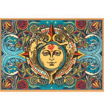 MERMAID SUN MOON TAPESTRY