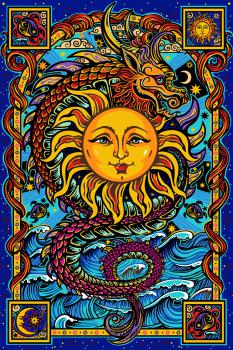 DRAGON SUN TAPESTRY