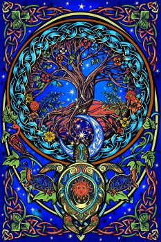 TREE OF LIFE TORTOISE TAPESTRY