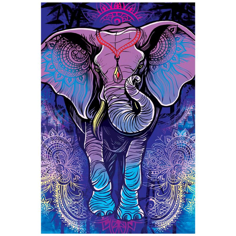 3D SINGLE ELEPHANT TAPESTRY