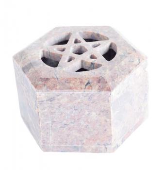 SOAPSTONE HEXAGON STAR BOX