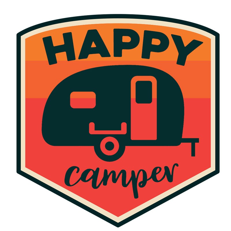 HAPPY CAMPER EMBROIDERED PATCH
