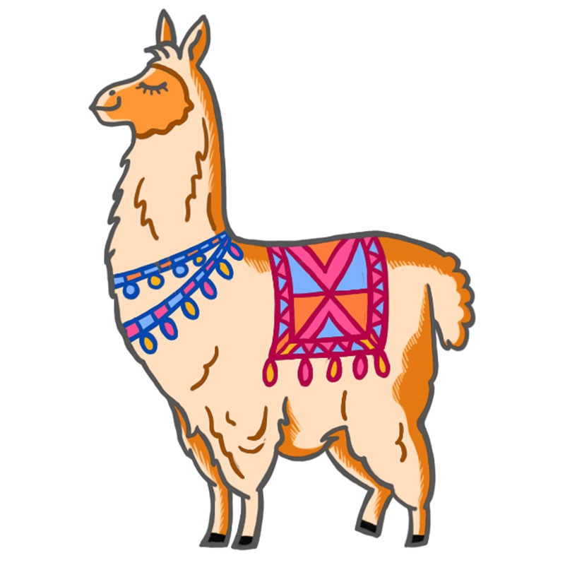 LLAMA EMBROIDERED PATCH