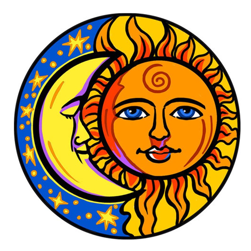 SUN MOON EMBROIDERED PATCH
