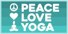 PEACE LOVE YOGA EMBROIDERED PATCH