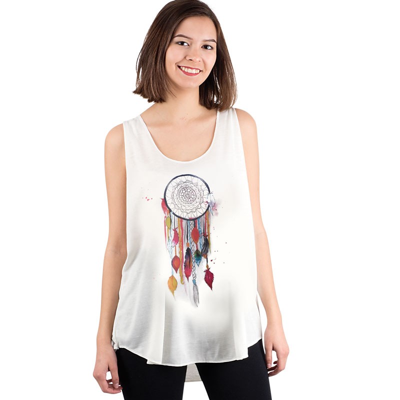 WHITE DREAMCATCHER TANK TOP