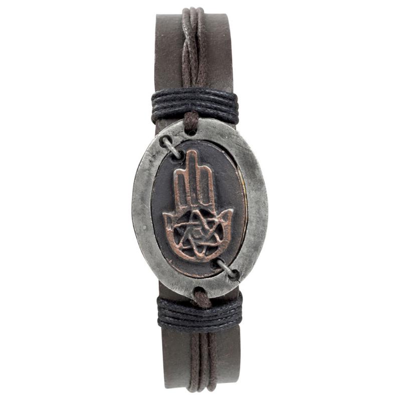 HAMSA LEATHER BRACELET