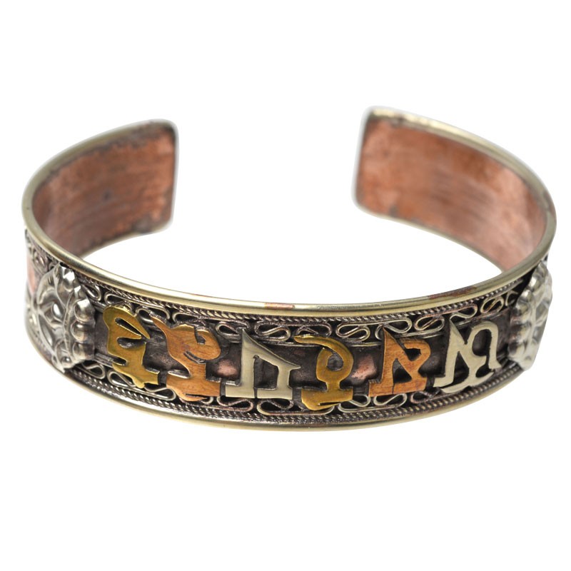 BRONZE SCRIB CUFF BRACELET