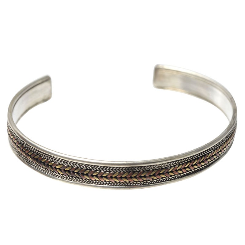 THIN SILVER CUFF BRACELET