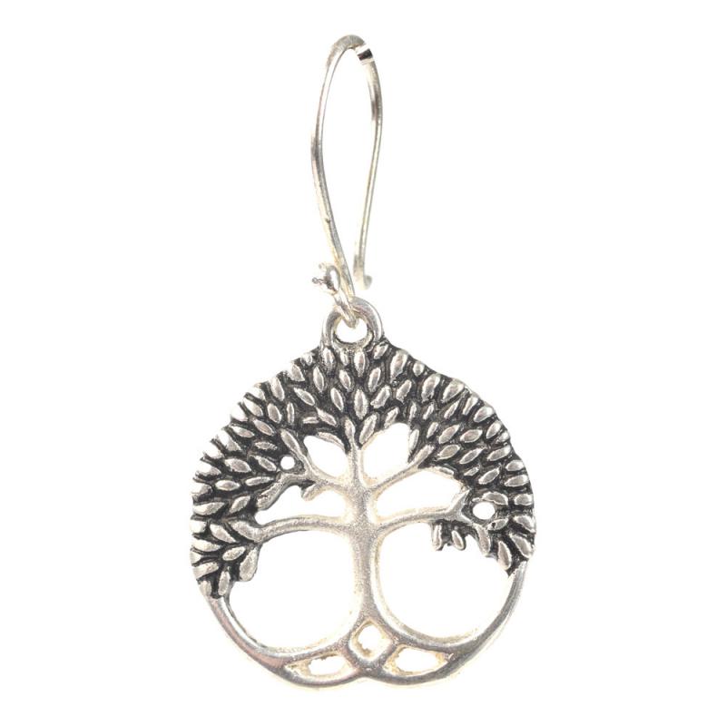 TEXTURED TREE OF LIFE BALINESE EARRING