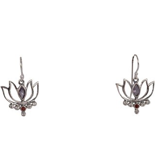 SMALL SEVEN CHAKRA LOTUS EARRING