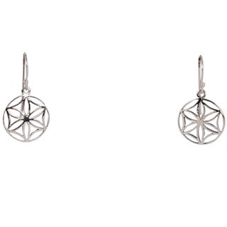 FLOWER OF LIFE SILVER EARRING