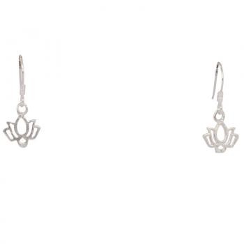 SMALL LOTUS SILVER EARRING