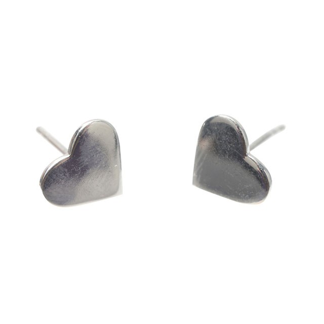 HEART SILVER STUDS