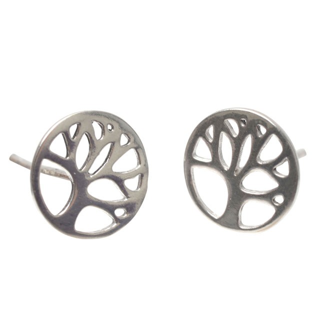TREE OF LIFE SILVER STUDS