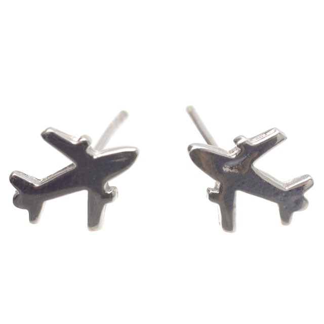 AIRPLANE SILVER STUDS