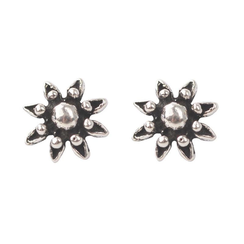 STERLING SILVER STUD FLOWER