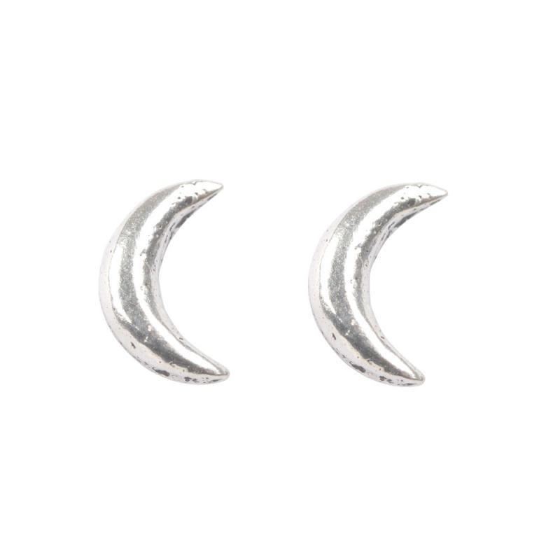 STERLING SILVER STUDS SMALL MOON