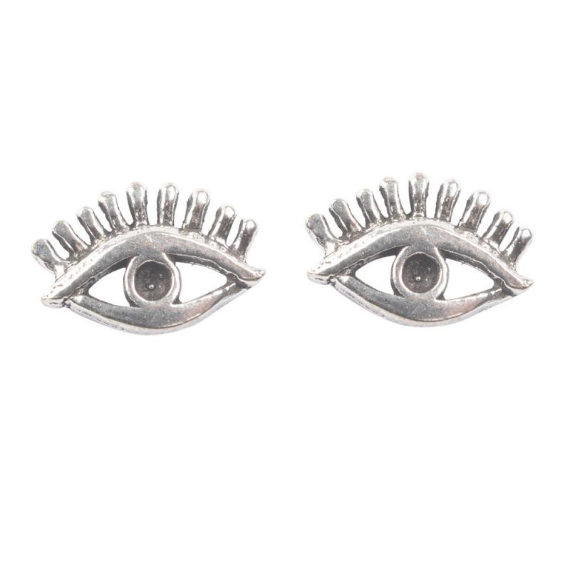 STERLING SILVER STUDS EVIL EYE