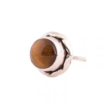 TIGER EYE ROUND STUD