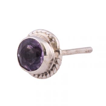 ROUND LT AMETHYST STUD