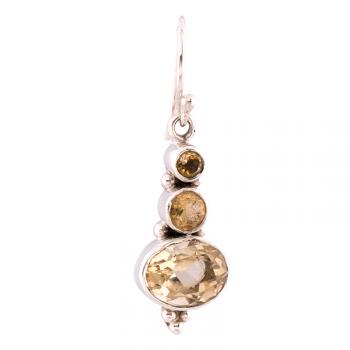 CITRINE GRADUATED 3-DROP EARRING