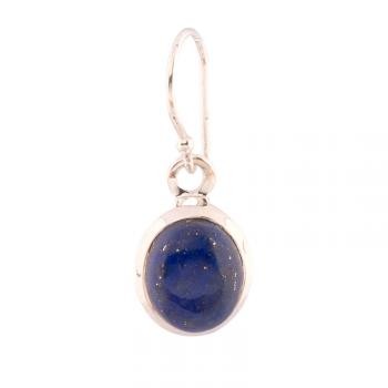 LAPIS OVAL EARRING