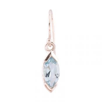 BLUE TOPAZ DIAMOND SHAPE EARRING