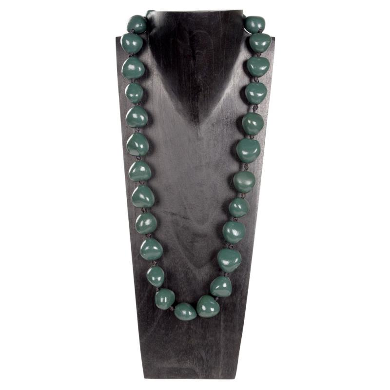 HUNTER GREEN KUKUI NUT NECKLACE