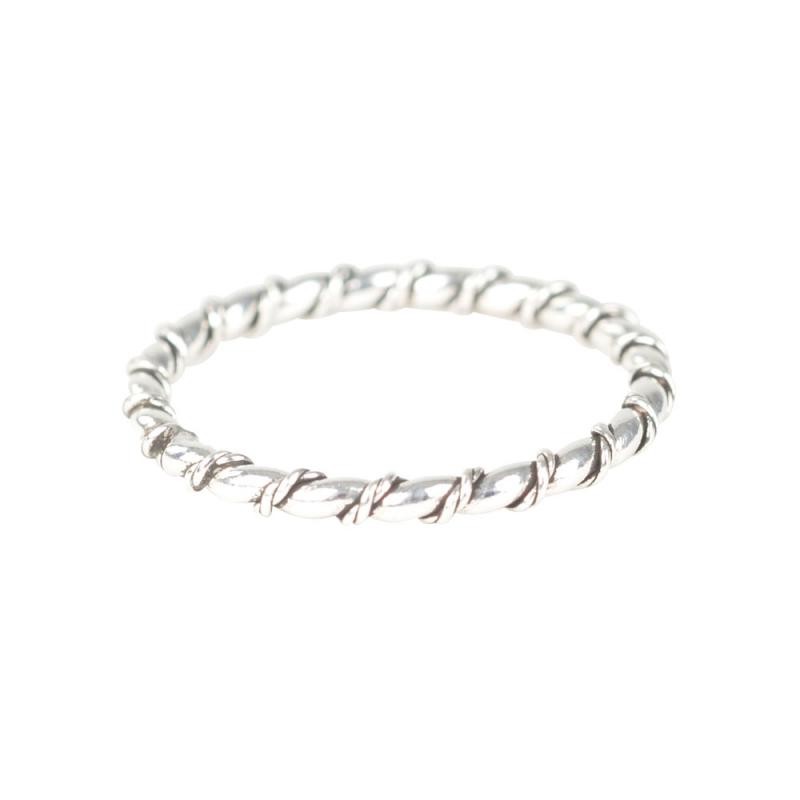 ROPE STYLE SILVER RING