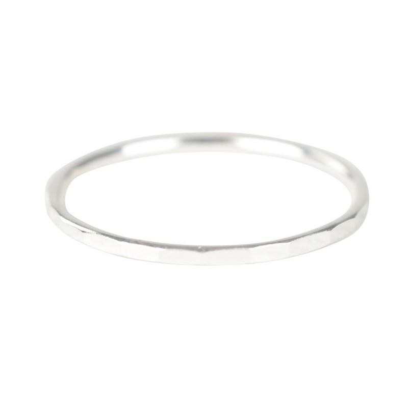 STAMP BAND SILVER RING