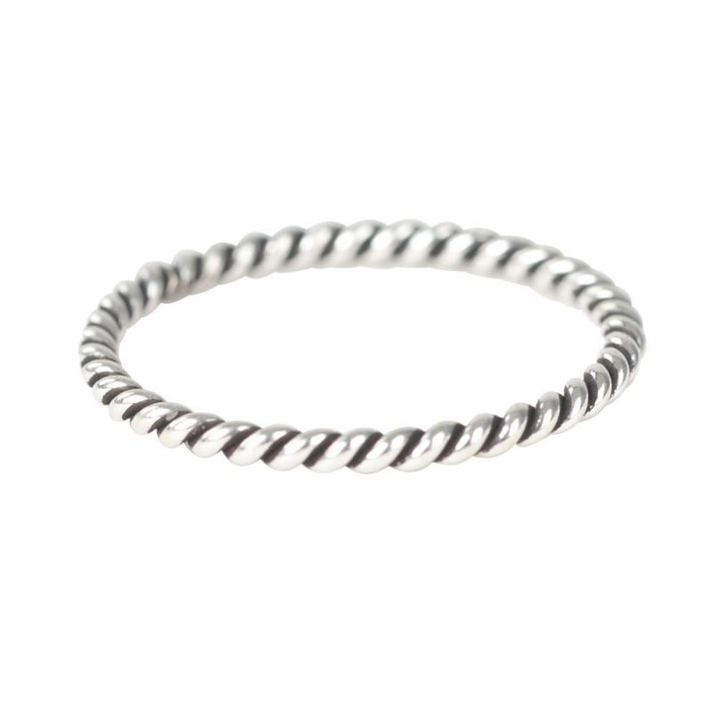 SOLID ROPE SILVER RING