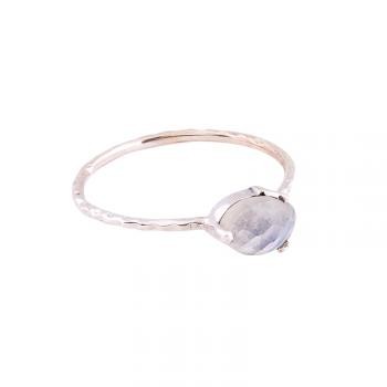 3 PRONG SOLITAIRE MOONSTONE RING