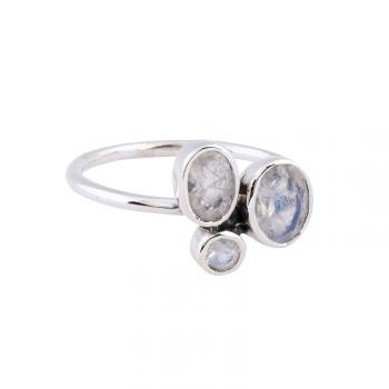 3 STONE MOONSTONE RING