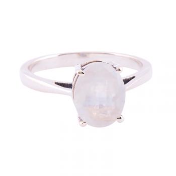 4 PRONG LARGE SOLITAIRE MOONSTONE RING