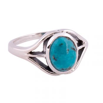 DOUBLE SPLIT SHANK TURQUOISE RING